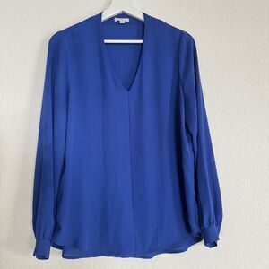 Pleione Blouse Royal Blue Size Small Office Siren